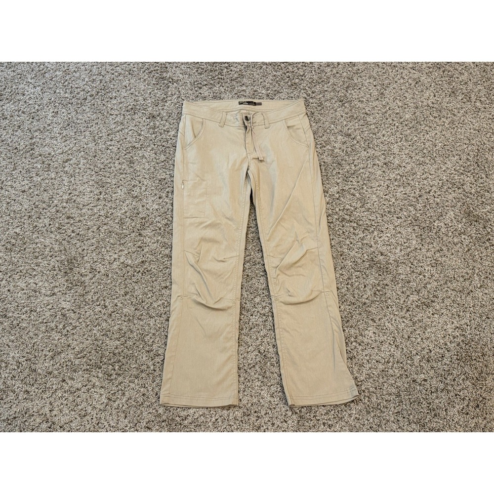 PrAna Women's Straight Fit Brown Casual Outdoor Hiking Pants Size 4